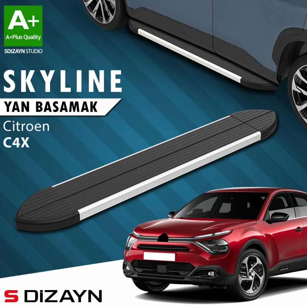 Drs Tuning Citroen C4 X Skyline Aluminyum Yan Basamak 183 Cm 2022 Üzeri A+ Kalite
