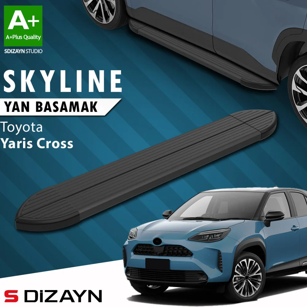Toyota Yaris Cross Skyline Siyah Yan Basamak 183 Cm 2020 Üzeri A+ Kalite