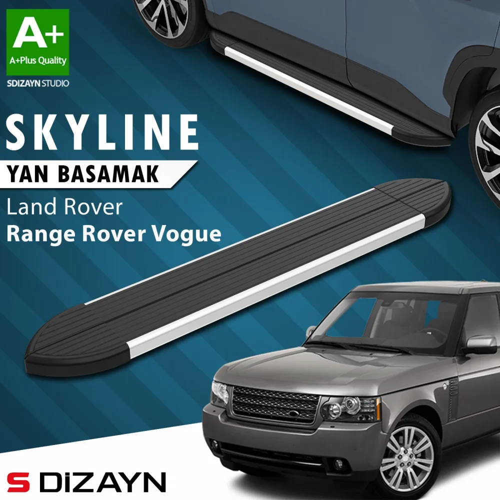 S-Dizayn Land Rover Range Rover Vogue 2 Skyline Aluminyum Yan Basamak 183 Cm 2002-2012 A+ Kalite