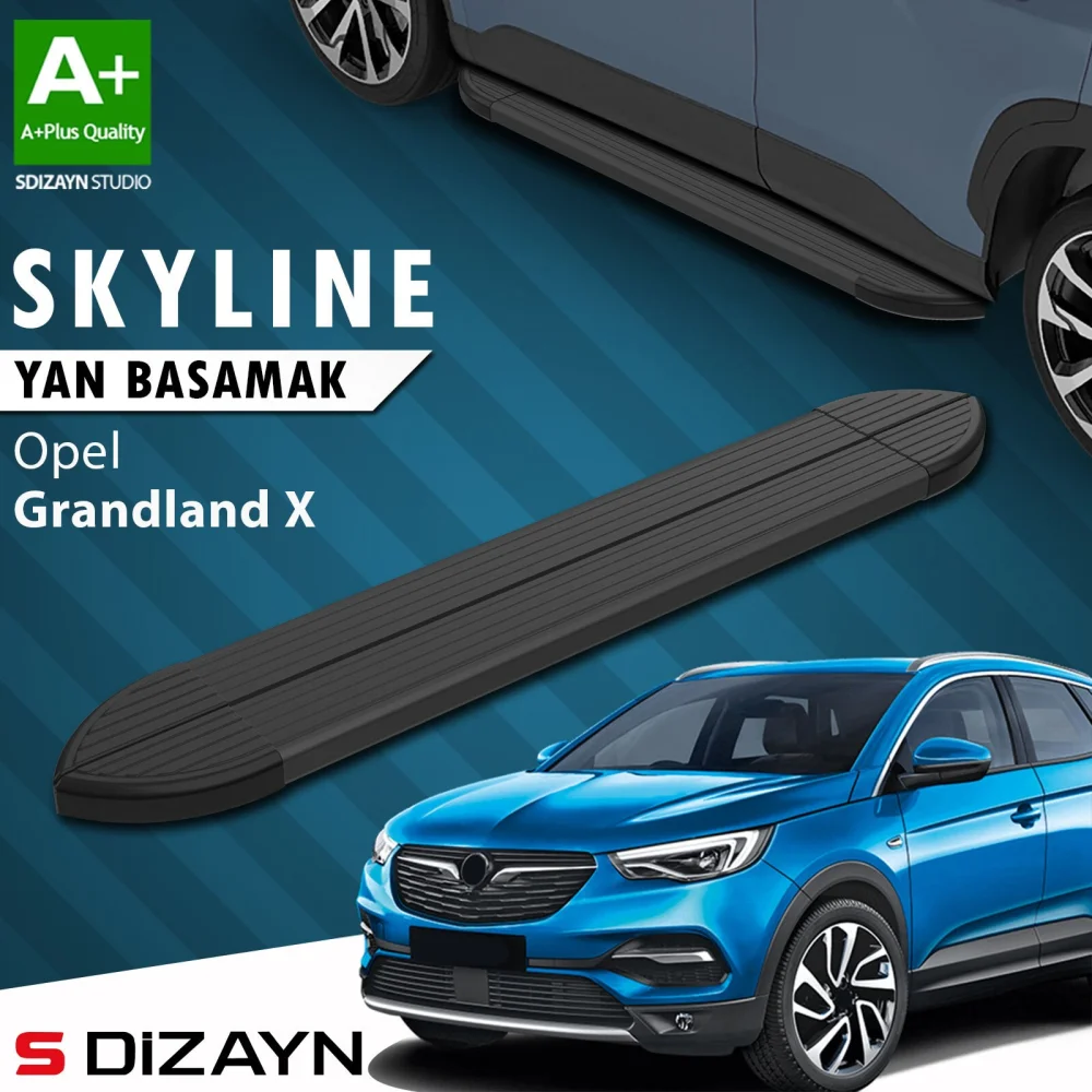 Opel Grandland X Skyline Siyah Yan Basamak 183 Cm 2017-2024 A+ Kalite