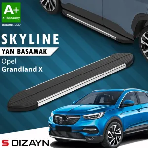 Opel Grandland 2017-2021 (Grandland X) uyumlu X Skyline Krom Yan Basamak 183 Cm 2017-2024 A+ Kalite modelleri Oto Aksesuar Shop'de. Kaliteli malzeme, hızlı