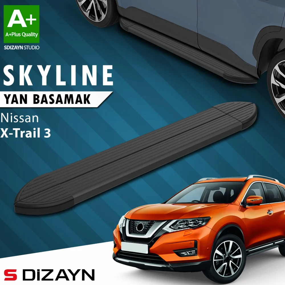 Nissan X-Trail T32 Skyline Siyah Yan Basamak 183 Cm 2014-2022 A+ Kalite
