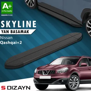Nissan Qashqai 2006-2013 (J10) uyumlu +2 Skyline Siyah Yan Basamak 183 Cm 2007-2014 A+ Kalite modelleri Oto Aksesuar Shop'de. Kaliteli malzeme, hızlı kargo ve