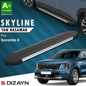 S-Dizayn Kia Sorento 4 Skyline Krom Yan Basamak 183 Cm 2022 Üzeri A+ Kalite thumb 1