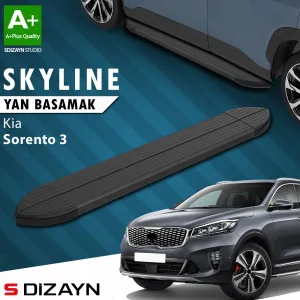 Kia Sorento 2014-2020 (UM) uyumlu 3 Skyline Siyah Yan Basamak 183 Cm 2014-2020 A+ Kalite modelleri Oto Aksesuar Shop'de. Kaliteli malzeme, hızlı kargo ve