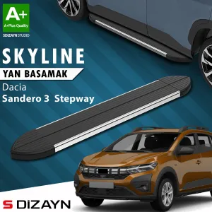Dacia Sandero 2020-Günümüz (DJF) uyumlu 3 Stepway Skyline Krom Yan Basamak 183 Cm 2020 Üzeri A+ Kalite modelleri Oto Aksesuar Shop'de. Kaliteli malzeme, hızlı
