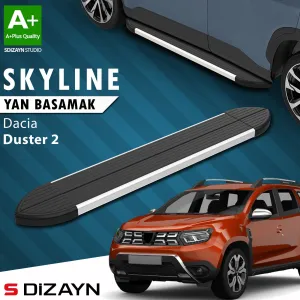 Dacia Duster 2017-2024 (HM) uyumlu 2 Skyline Aluminyum Yan Basamak 183 Cm 2018-2023 A+ Kalite modelleri Oto Aksesuar Shop'de. Kaliteli malzeme, hızlı kargo ve