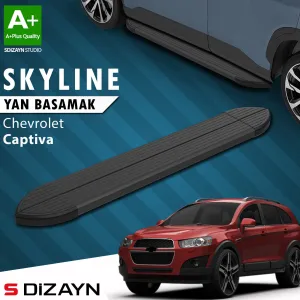 S-Dizayn Chevrolet Captiva Skyline Siyah Yan Basamak 183 Cm 2006-2018 A+ Kalite thumb 1