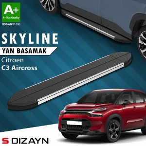 Citroen C3 2016-2024 (B618) uyumlu Aircross Skyline Krom Yan Basamak 183 Cm 2017-2024 A+ Kalite modelleri Oto Aksesuar Shop'de. Kaliteli malzeme, hızlı kargo