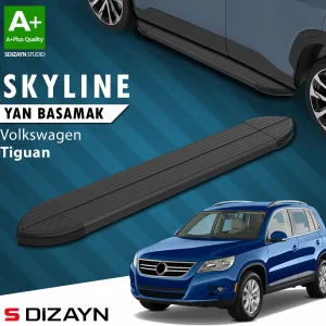 S-Dizayn VW Tiguan Skyline Siyah Yan Basamak 173 Cm 2007-2015 A+ Kalite thumb 1