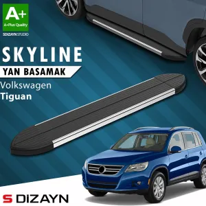 S-Dizayn VW Tiguan Skyline Krom Yan Basamak 173 Cm 2007-2015 A+ Kalite thumb 1