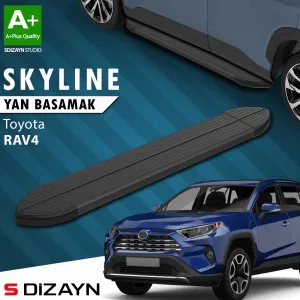 Toyota RAV4 5 Skyline Siyah Yan Basamak 173 Cm 2019 ve Sonrası A+ Kalite