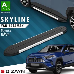S-Dizayn Toyota RAV 4 5 Skyline Aluminyum Yan Basamak 173 Cm 2018 Üzeri A+ Kalite thumb 1