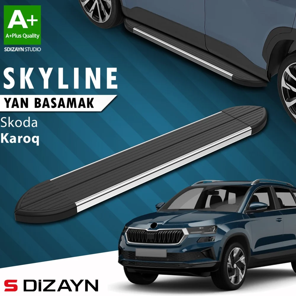 Skoda Karoq Skyline Krom Yan Basamak 173 Cm 2018 Üzeri A+ Kalite