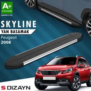 S-Dizayn Peugeot 2008 Skyline Krom Yan Basamak 173 Cm 2013-2019 A+ Kalite thumb 1