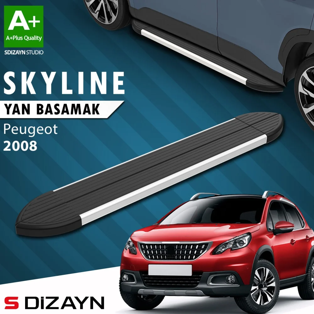 Peugeot 2008 Skyline Aluminyum Yan Basamak 173 Cm 2013-2019 A+ Kalite
