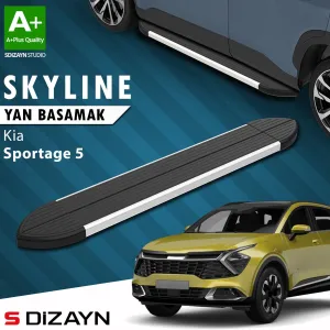 S-Dizayn Kia Sportage 5 Skyline Aluminyum Yan Basamak 173 Cm 2021 Üzeri A+ Kalite thumb 1