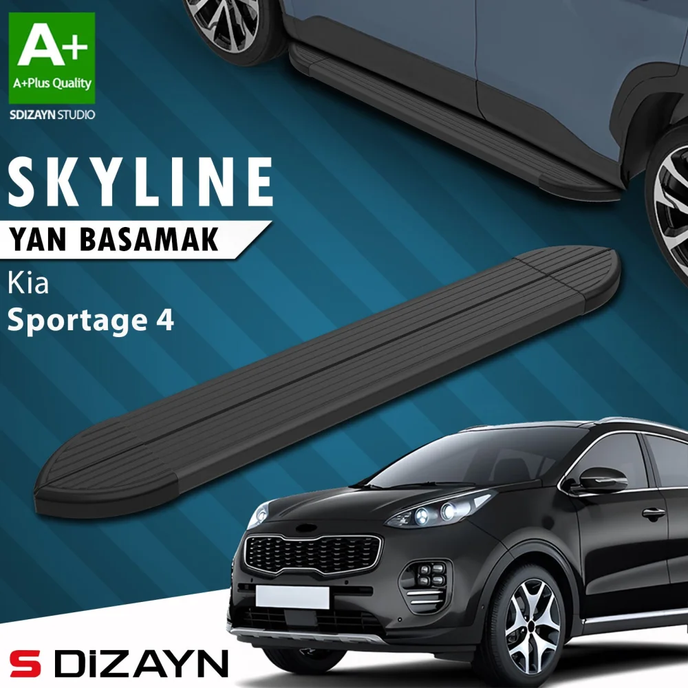 Kia Sportage 4 Skyline Siyah Yan Basamak 173 Cm 2016-2021 A+ Kalite