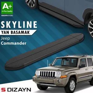 S-Dizayn Jeep Commander Skyline Siyah Yan Basamak 173 Cm 2006-2010 A+ Kalite thumb 1