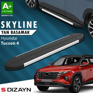 Hyundai Tucson 2020-Günümüz (NX4) uyumlu 4 Skyline Aluminyum Yan Basamak 173 Cm 2021 Üzeri A+ Kalite modelleri Oto Aksesuar Shop'de. Kaliteli malzeme, hızlı