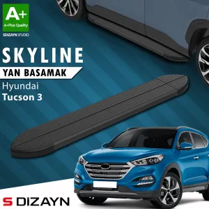 Hyundai Tucson 2015-2020 (TL) uyumlu 3 Skyline Siyah Yan Basamak 173 Cm 2015-2020 A+ Kalite modelleri Oto Aksesuar Shop'de. Kaliteli malzeme, hızlı kargo ve