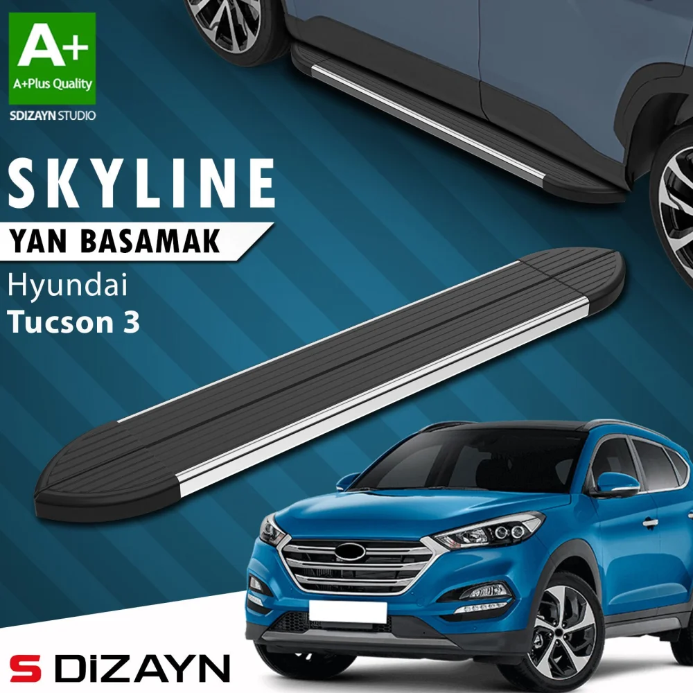 Hyundai Tucson 3 Skyline Krom Yan Basamak 173 Cm 2015-2020 A+ Kalite