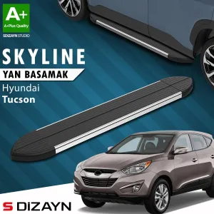 S-Dizayn Hyundai Tucson 2 Skyline Krom Yan Basamak 173 Cm 2004-2014 A+ Kalite thumb 1