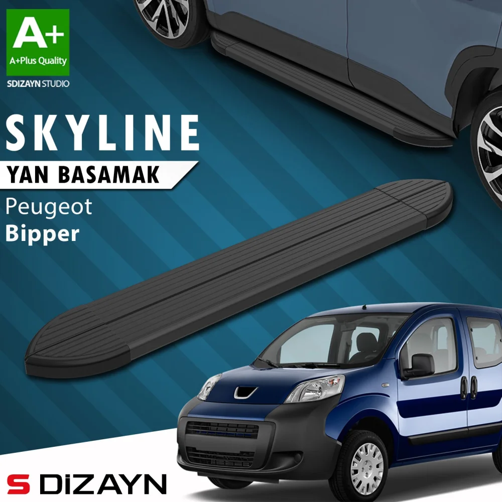 Peugeot Bipper Skyline Siyah Yan Basamak 173 Cm 2007-2017 A+ Kalite