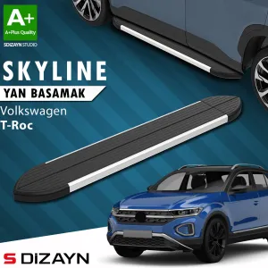 S-Dizayn VW T-Roc Skyline Aluminyum Yan Basamak 173 Cm 2019 Üzeri A+ Kalite thumb 1