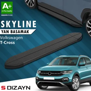 Volkswagen T-Cross Skyline Siyah Yan Basamak 173 Cm 2019-2023 A+ Kalite