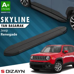 Jeep Renegade 2014-Günümüz (BU) uyumlu Skyline Siyah Yan Basamak 173 Cm 2014 Üzeri A+ Kalite modelleri Oto Aksesuar Shop'de. Kaliteli malzeme, hızlı kargo ve