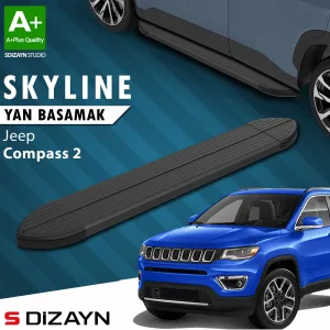 Jeep Compass 2017-Günümüz (MP) uyumlu 2 Skyline Siyah Yan Basamak 173 Cm 2017 Üzeri A+ Kalite modelleri Oto Aksesuar Shop'de. Kaliteli malzeme, hızlı kargo ve