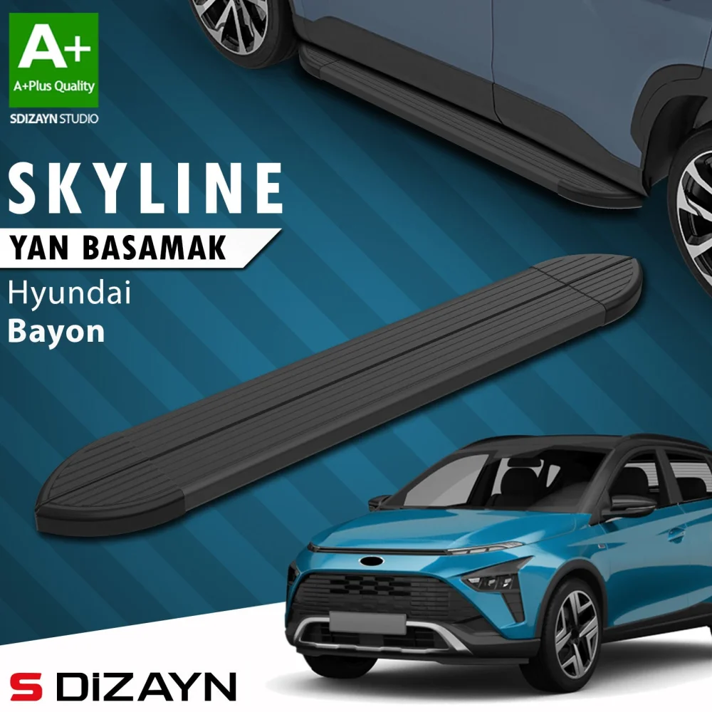 Hyundai Bayon Skyline Siyah Yan Basamak 173 Cm 2021-2024 A+ Kalite