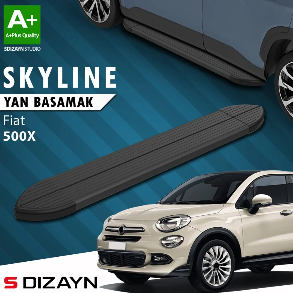 Fiat 500X Skyline Siyah Yan Basamak 173 Cm 2014 Üzeri A+ Kalite