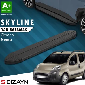 S-Dizayn Citroen Nemo Skyline Siyah Yan Basamak 173 Cm 2008-2017 A+ Kalite thumb 1