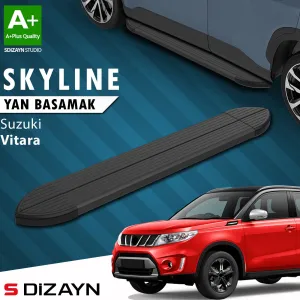 Suzuki Vitara 2015-Günümüz (LY) uyumlu 4 Skyline Siyah Yan Basamak 163 Cm 2015 Üzeri A+ Kalite modelleri Oto Aksesuar Shop'de. Kaliteli malzeme, hızlı kargo ve