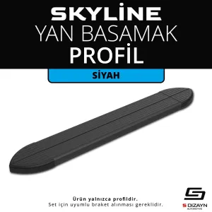 Skyline Siyah Yan Basamak Profil 183 Cm
