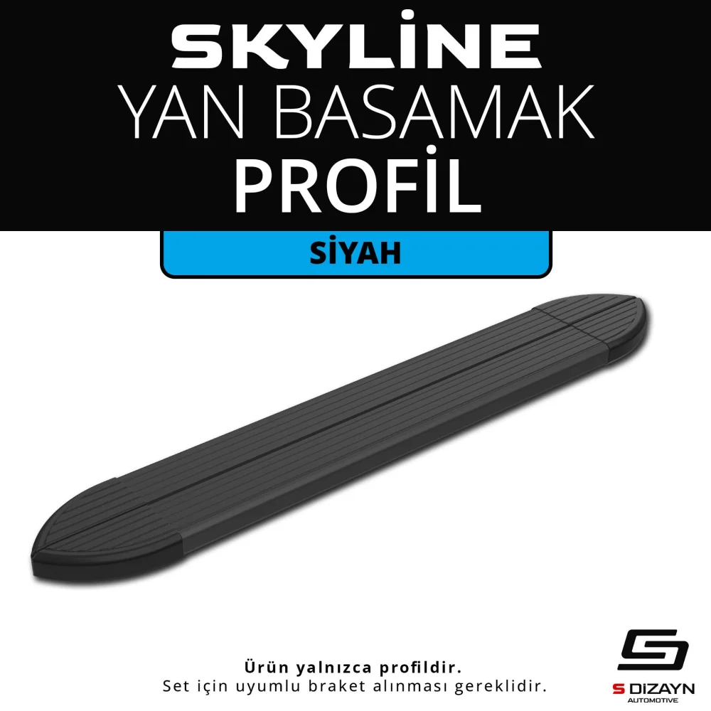 Skyline Siyah Yan Basamak Profil 153 Cm