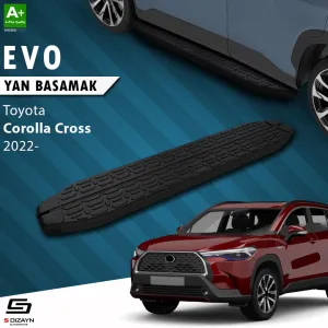 S-Dizayn Toyota Corolla Cross Evo Siyah Yan Basamak 183 Cm 2022 Üzeri thumb 1