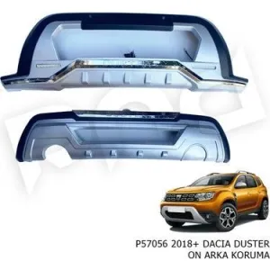 Dacia Duster 2018-2020 Ledli Ön Arka Tampon Ek Koruma Difüzör - Görsel 2
