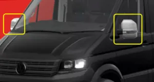 Volkswagen Uyumlu Crafter 2018+ Ayna Kapağı Abs Krom thumb 1