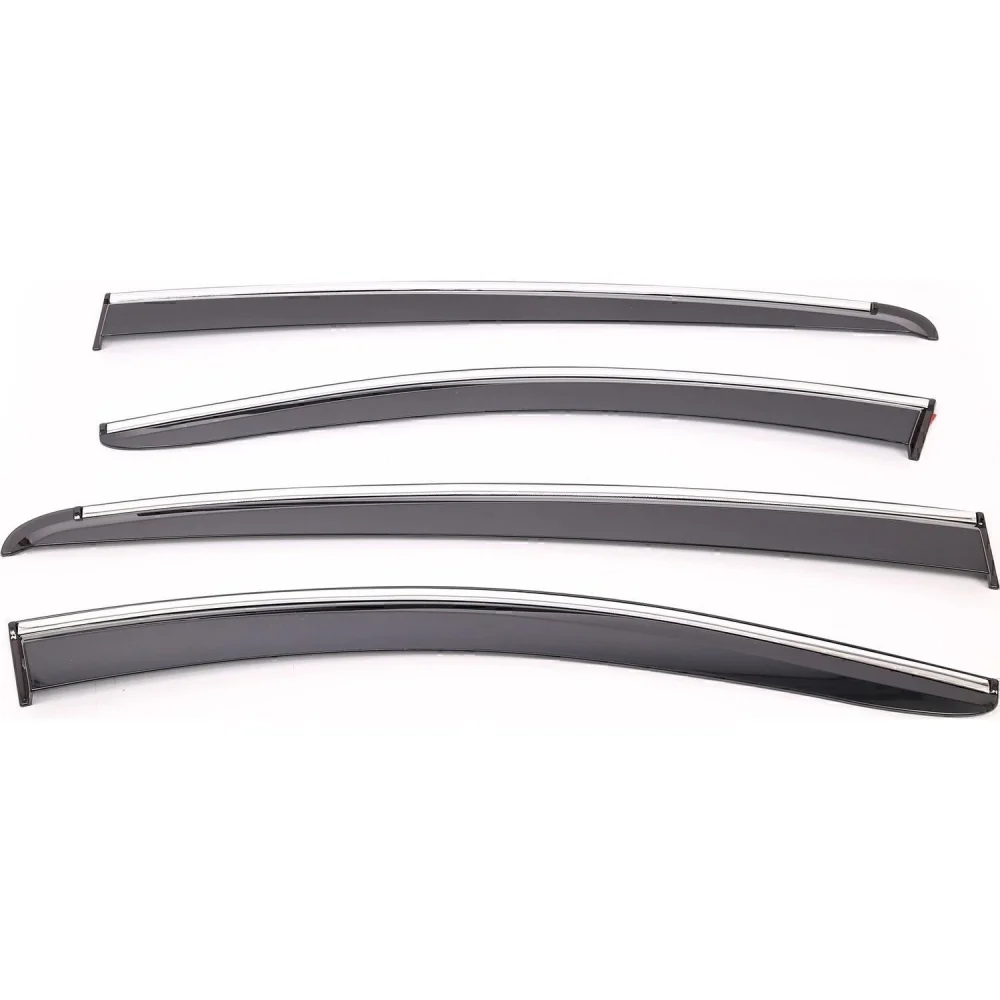 Sunplex VOLKSWAGEN Uyumlu TIGUAN 2016-2021 Arası Chrome Style 4 Lü Set Kromlu Cam Rüzgarlığı Ön Ve Arka Parça
