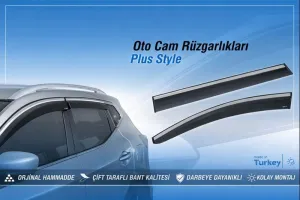 Sunplex RENAULT Uyumlu MEGANE IV 2016 Sonrası Chrome Style 4 Lü Set Kromlu Cam Rüzgarlığı Ön Ve Arka Parça thumb 2