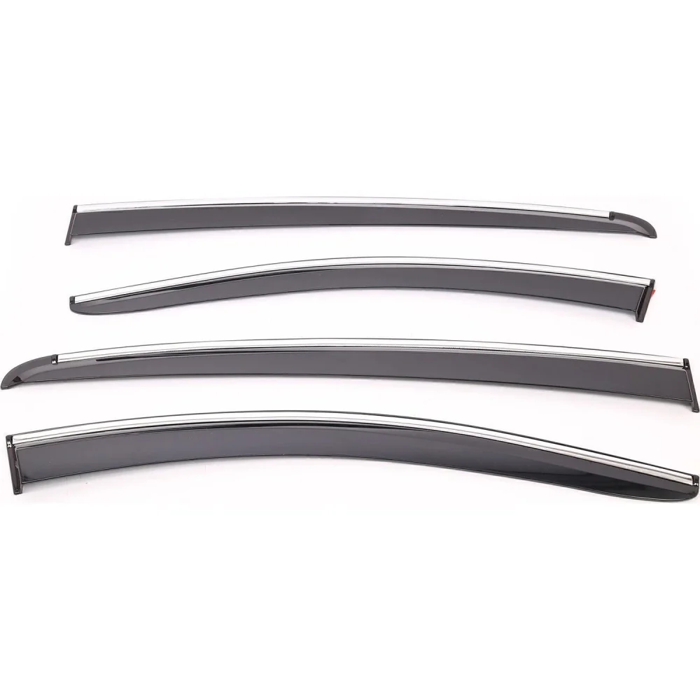 Sunplex HONDA Uyumlu CR-V 2022 Sonrası Chrome Style 4 Lü Set Kromlu Cam Rüzgarlığı Ön Ve Arka Parça