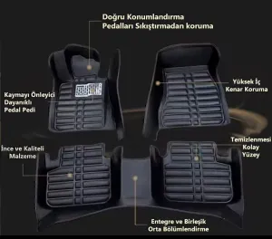 Citroen Space Tour 2016 Sonrası 5D Havuzlu Karbon Dizayn Paspas Seti thumb 3