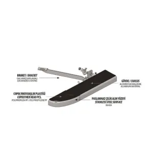 Omsa Renault Kangoo Ms Line Gri Yan Basamak 2008-2020 thumb 4