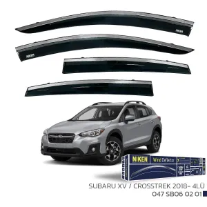 Niken Cam Rüzgarlığı uyumlu Subaru XV / Crosstrek 2018 Sonrası 4'lü Kromlu Cam Rüzgarlığı modelleri Oto Aksesuar Shop'de. Kaliteli malzeme, hızlı kargo ve