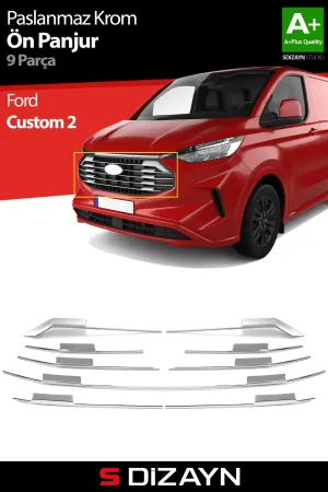 s-dizayn uyumlu Ford Tourneo Custom 2 Krom Ön Panjur 9 Prç. 2023 Üzeri A+ Kalite modelleri Oto Aksesuar Shop'de. Kaliteli malzeme, hızlı kargo ve güvenli