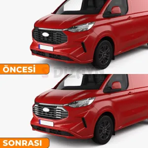 S-Dizayn Ford Tourneo Custom 2 Krom Ön Panjur 9 Prç. 2023 Üzeri A+ Kalite thumb 5