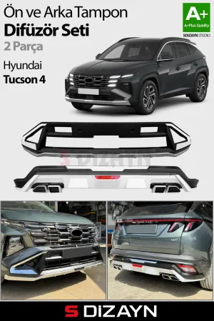 s-dizayn uyumlu Hyundai Tucson 4 Ön ve Arka Tampon Koruma Difüzör 2025 Üzeri A+ Kalite modelleri Oto Aksesuar Shop'de. Kaliteli malzeme, hızlı kargo ve güvenli